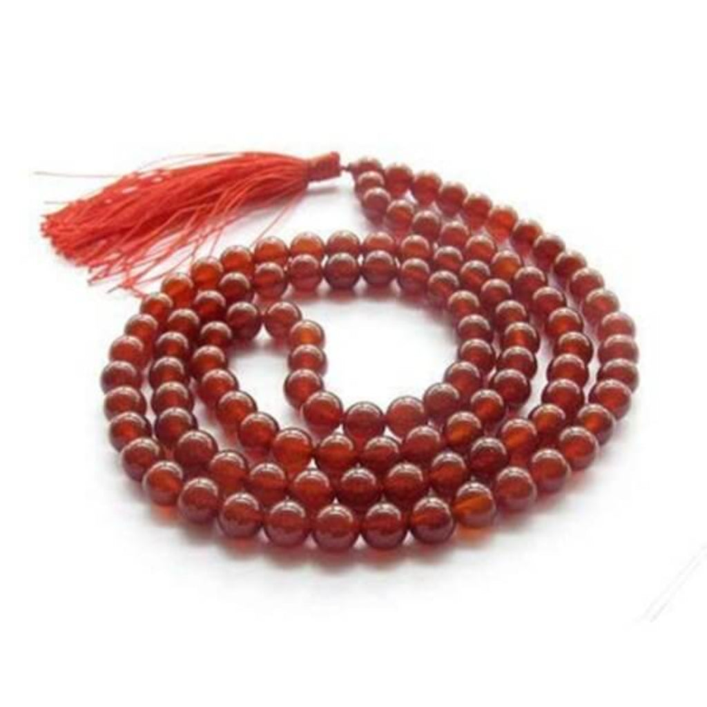 Red Hakik Mala Red Agate Mala 6Mm
