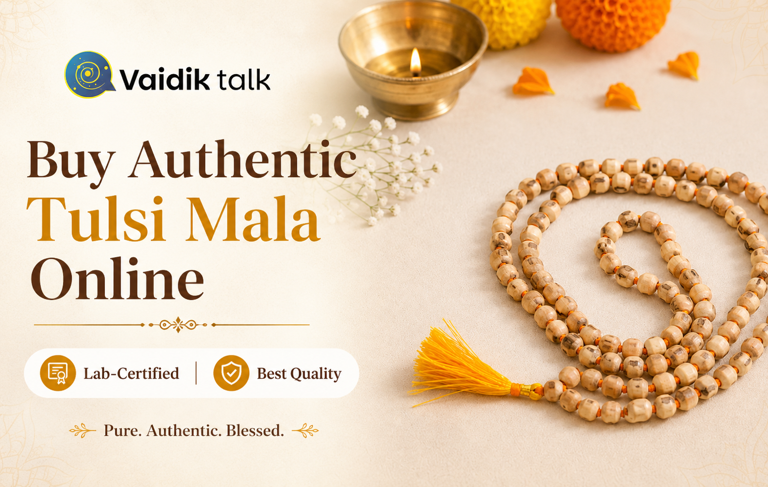 Buy Authentic Tulsi Mala Online - Lab-Certified, Best Quality