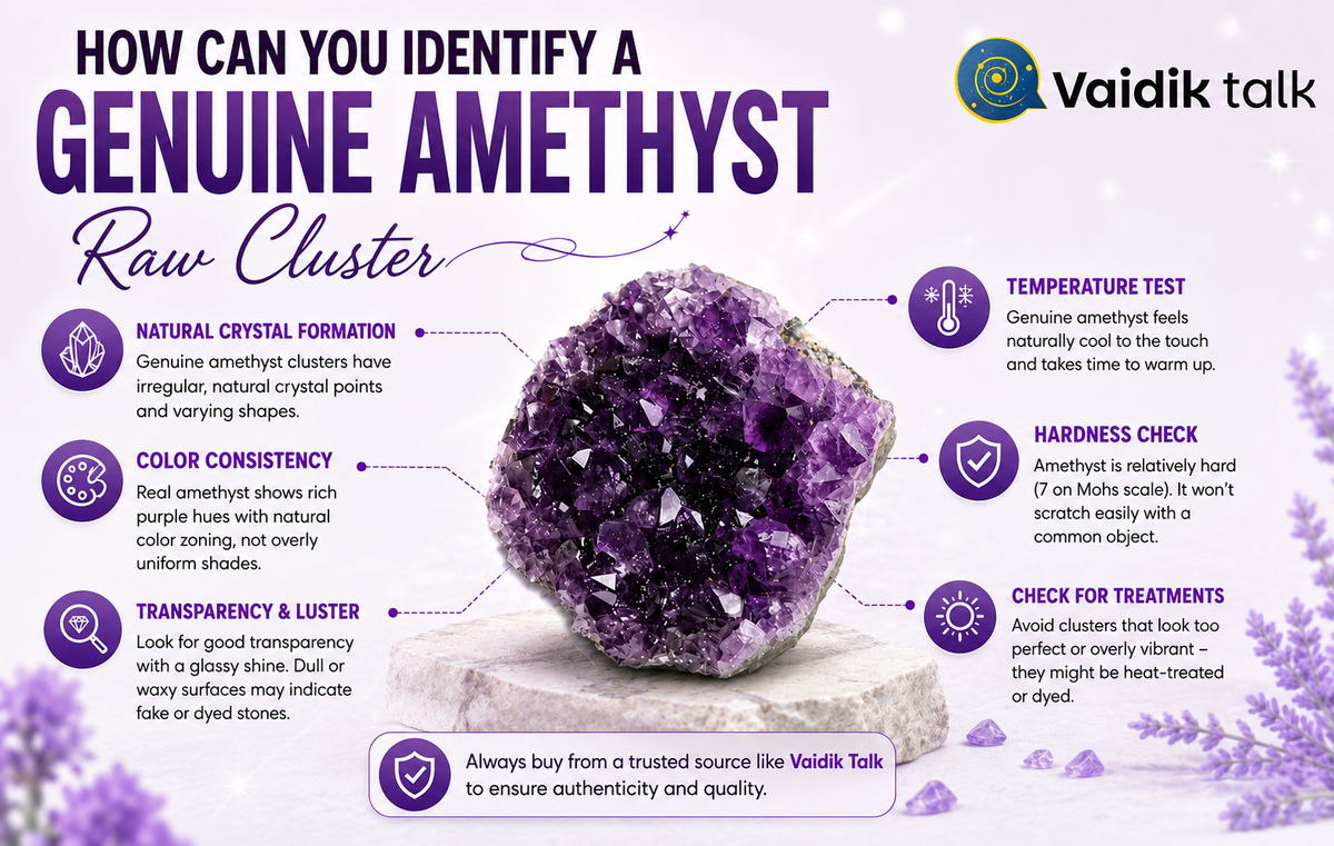 How Can You Identify a Genuine Amethyst Raw Cluster