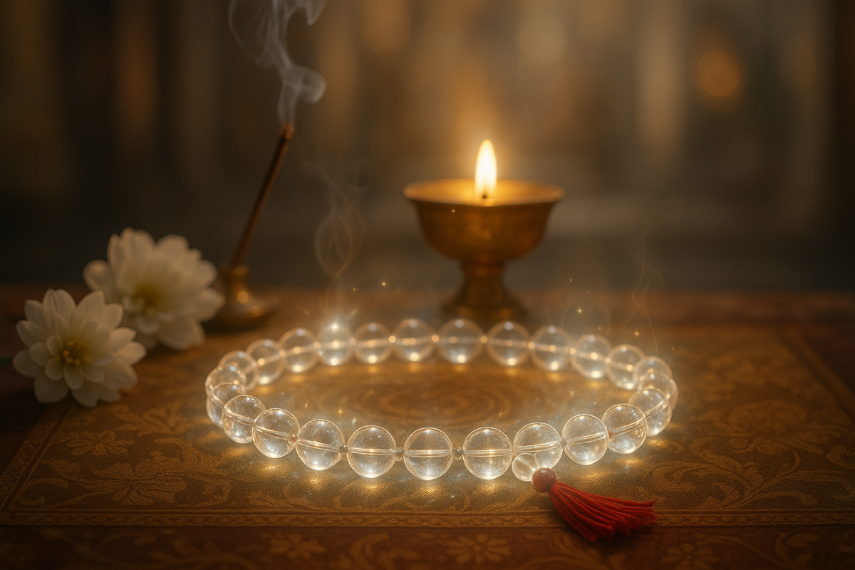 Sphatik Mala Divine Crystal of Purity, Energy, and Spiritual - Vaidik Talk