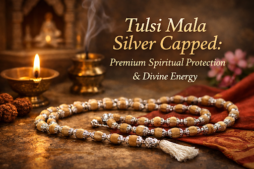 Tulsi Mala Silver Capped: Premium Spiritual Protection & Divine Energy