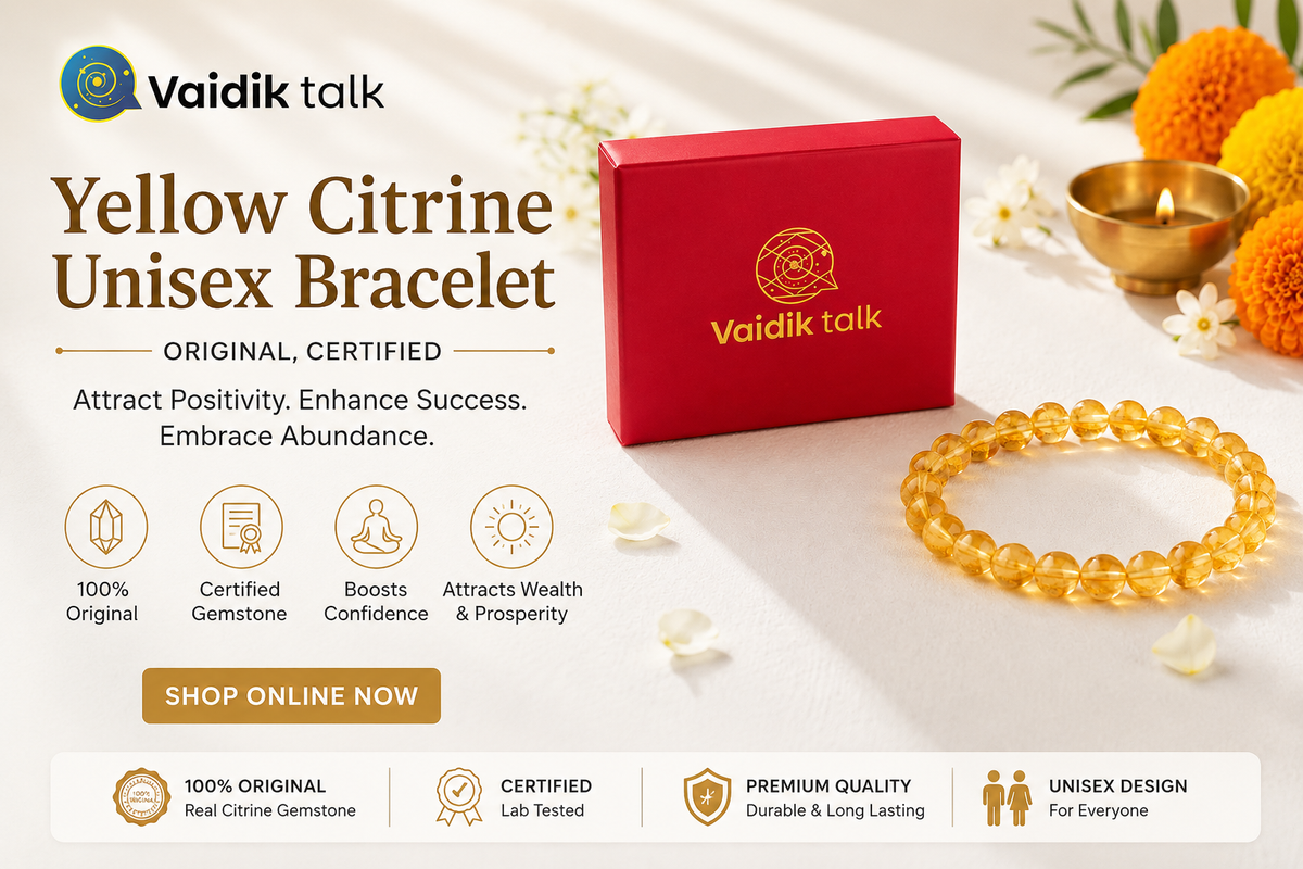 Yellow Citrine Unisex Bracelet: Original, Certified - Shop Online