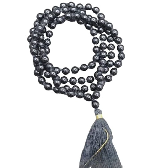 Grey Hakik Mala / Grey Agate Mala (8mm)