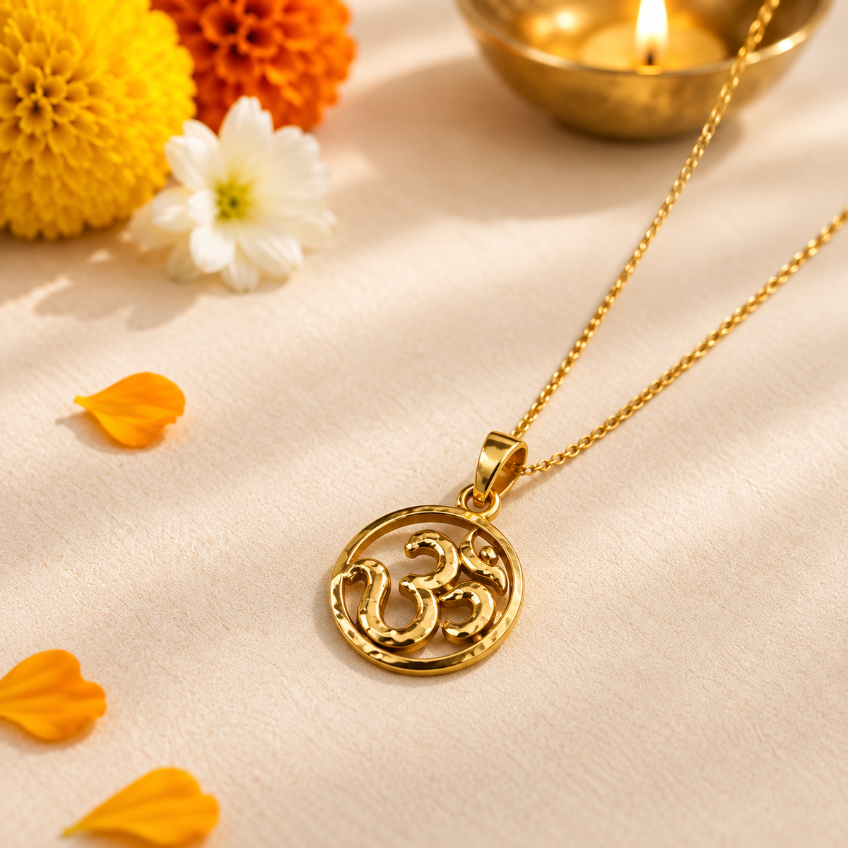 Gold Plated Om Spiritual Pendant