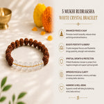 5MukhiRudrakshaWhiteCrystalBracelet2