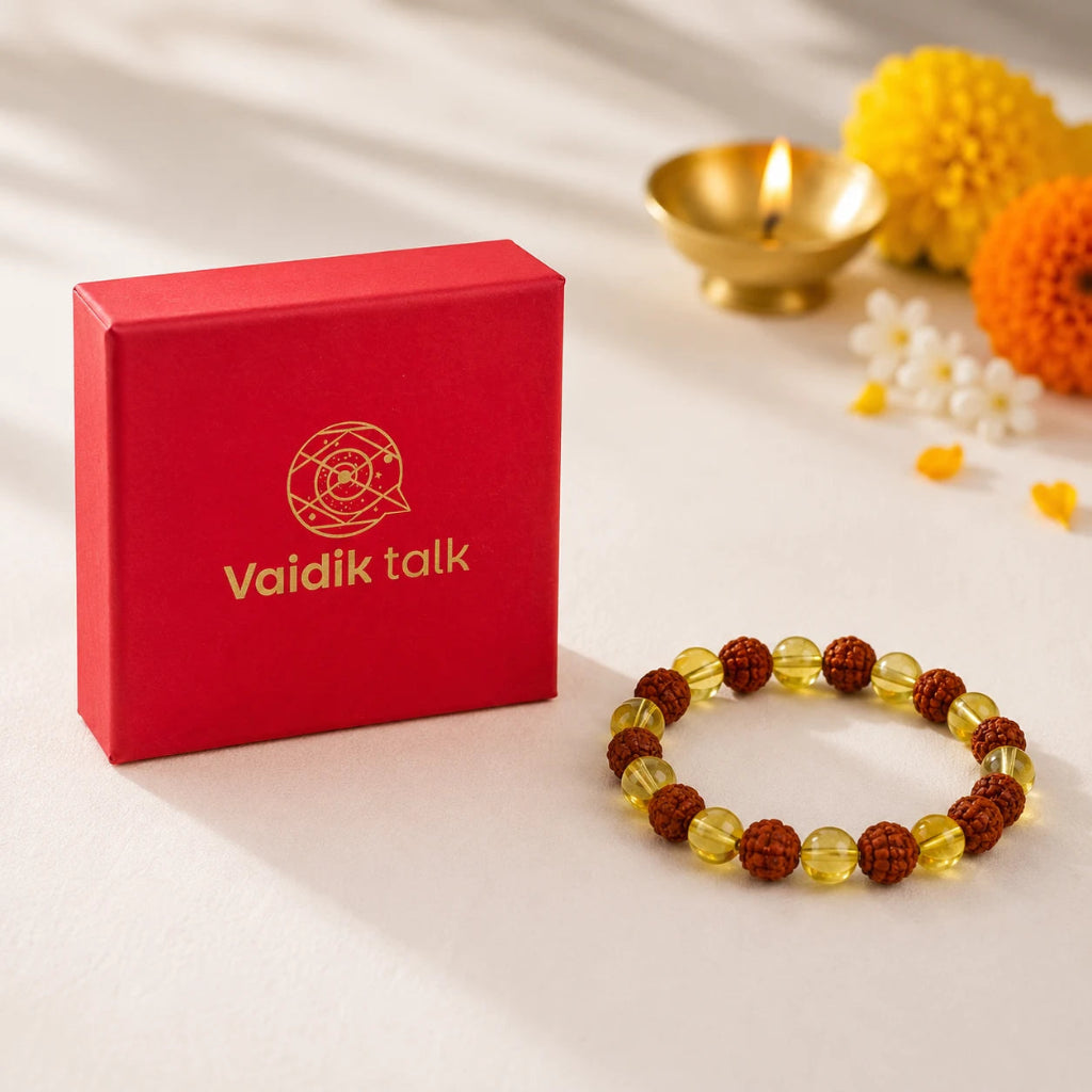 5MukhiRudrakshaYellowAventurineBracelet