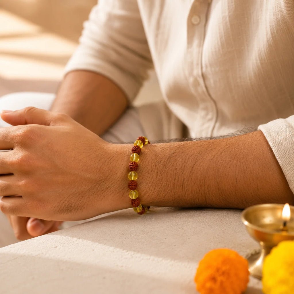 5MukhiRudrakshaYellowAventurineBracelet2