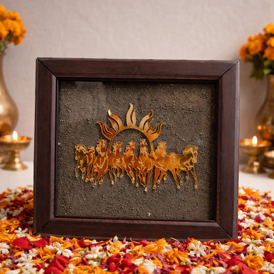 7 Horse Pyrite Frame