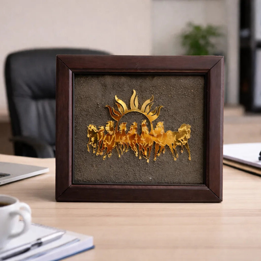 7 Horse Pyrite Frame