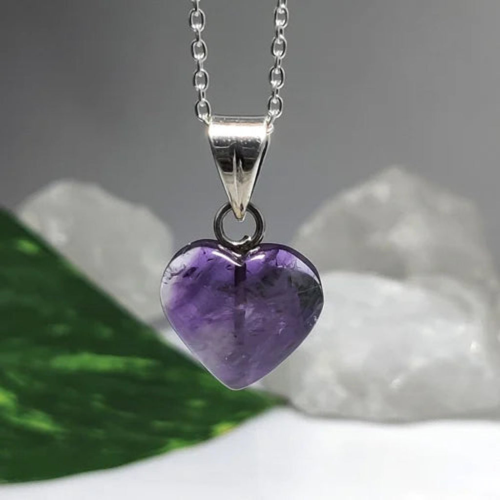 Amethyst Heart Pendant of Love