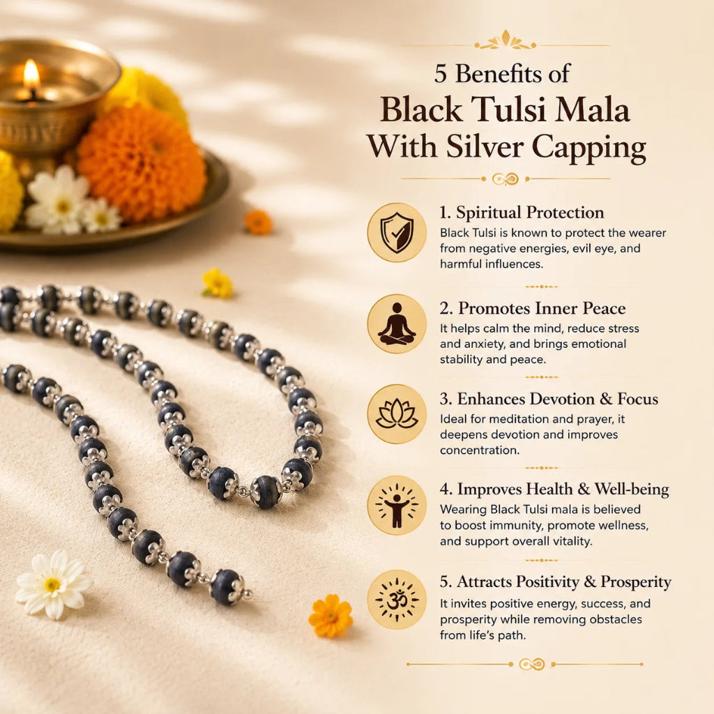 BlackTulsiMalaWithSilverCapping3