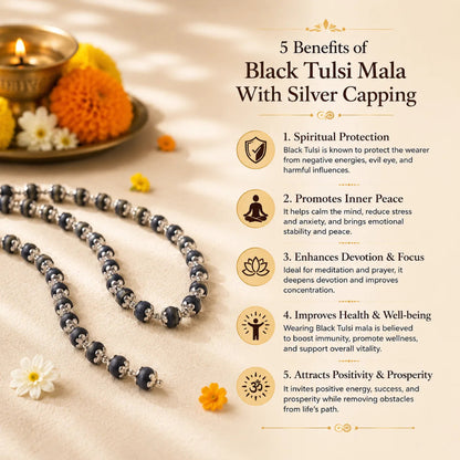 BlackTulsiMalaWithSilverCapping3