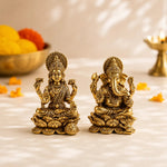 BrassLakshmiGaneshMurtiSetOf2
