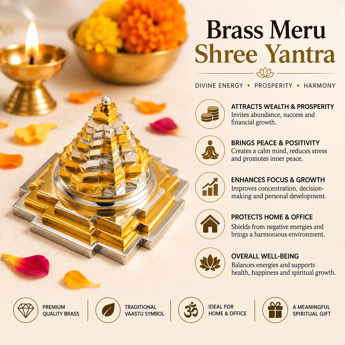 Brass Meru Shree Yantra
