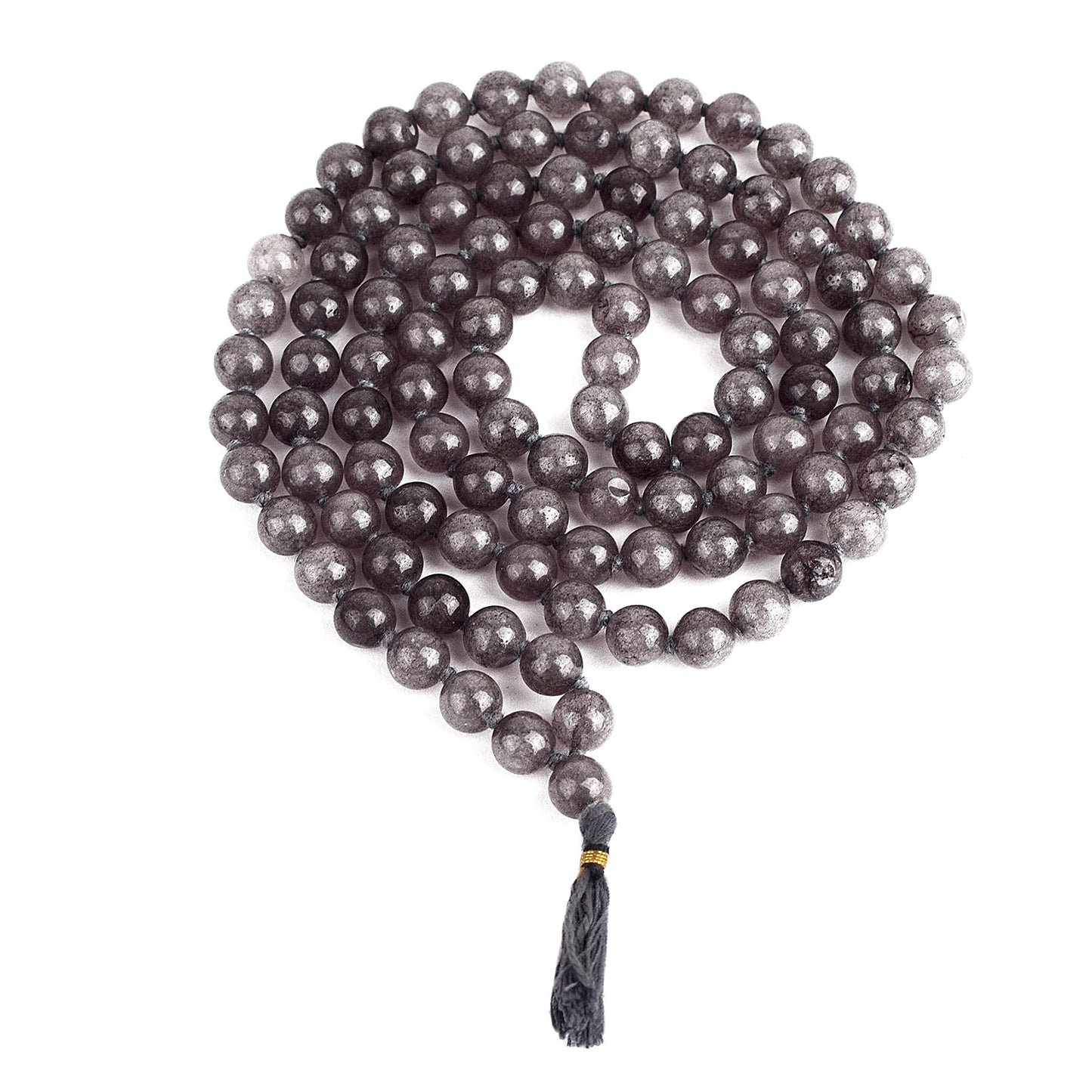 Grey Hakik Mala/ Grey Agate Mala (6mm)