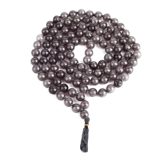 Grey Hakik Mala/ Grey Agate Mala (6mm)