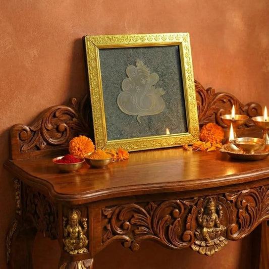 Ganesha Pyrite Frame