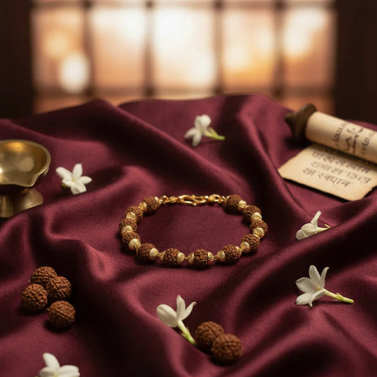 Women’s Rudraksha Steel Bracelet