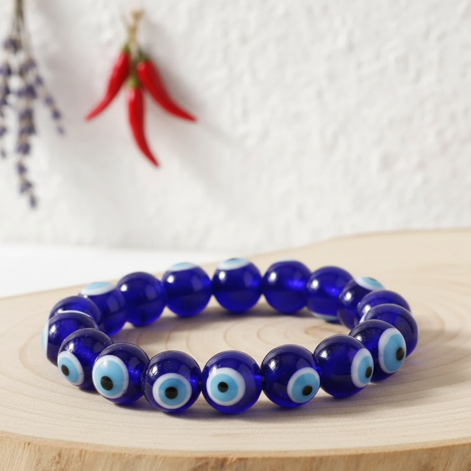Unisex Evil Eye Protector Bracelet (8mm)