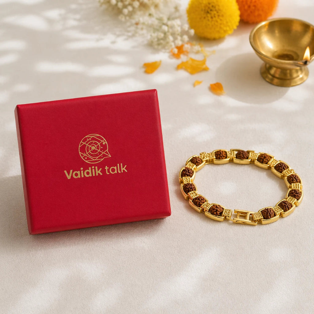 GoldPlatedRudrakshaChainBracelet3
