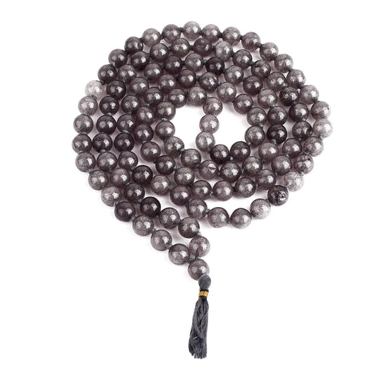 Grey Hakik Mala Grey Agate Mala 6Mm