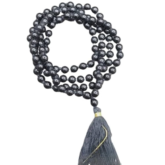 Grey Hakik Mala Grey Agate Mala 8Mm
