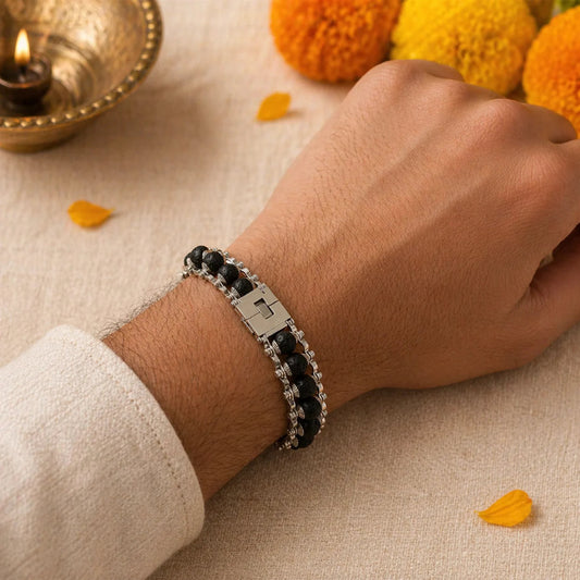 KarungaliSilverCaplingBraceletforMen1