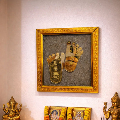 Lakshmi Charan Paduka Pyrite Frame