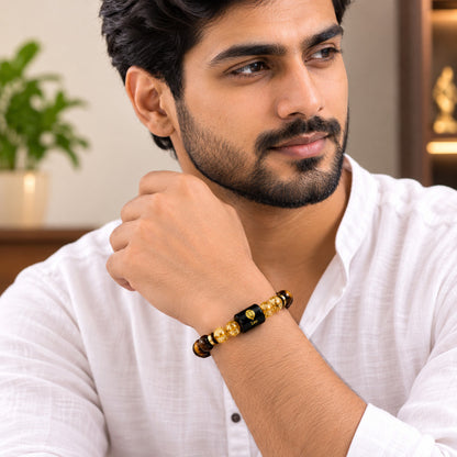 Leo (सिंह राशि) Zodiac Tiger Eye & Citrine Bracelet
