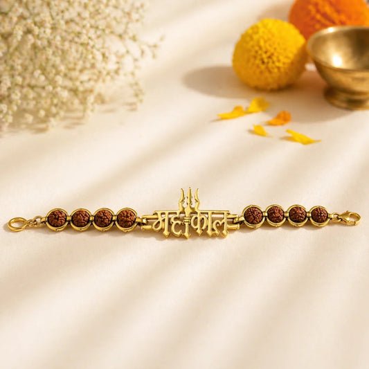 MahakaalGoldPlatedRudrakshaChainBracelet1