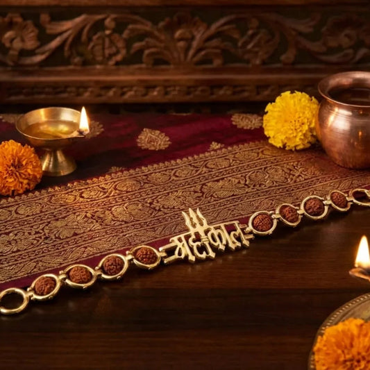 Mahakaal Gold Plated Rudraksha Chain Bracelet