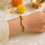 OM Rudraksha Gold-Plated Bracelet 4