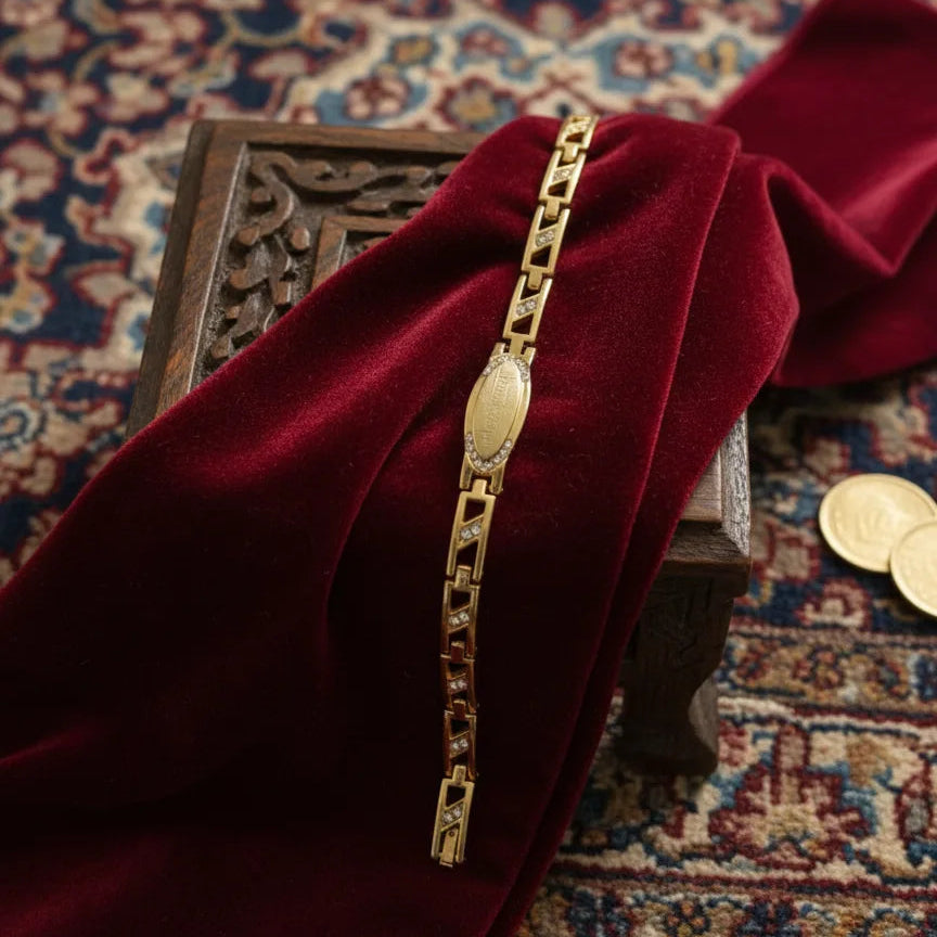 Om Namah Shivay Gold-Plated Bracelet