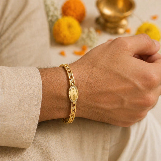 Om Namah Shivay Gold-Plated Bracelet 2