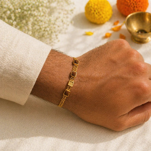PremiumGoldPlatedRudrakshaBracelet_Unisex_1