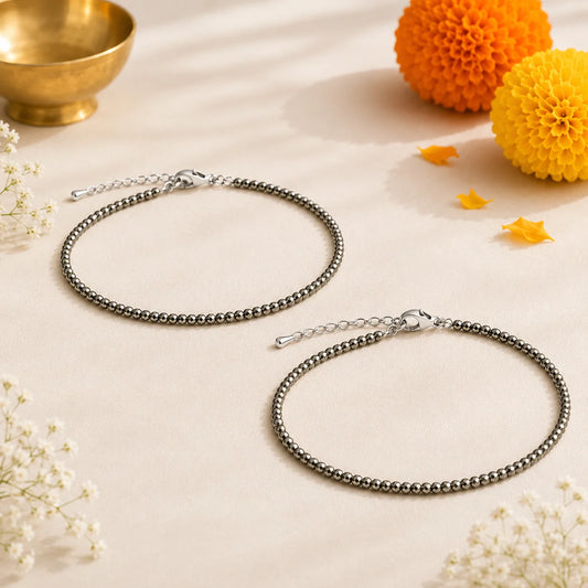 Pyrite Anklet Set of 2