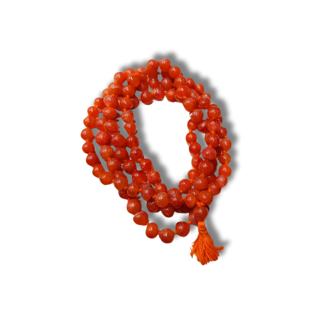 Red Hakik Mala Red Agate Mala 8Mm