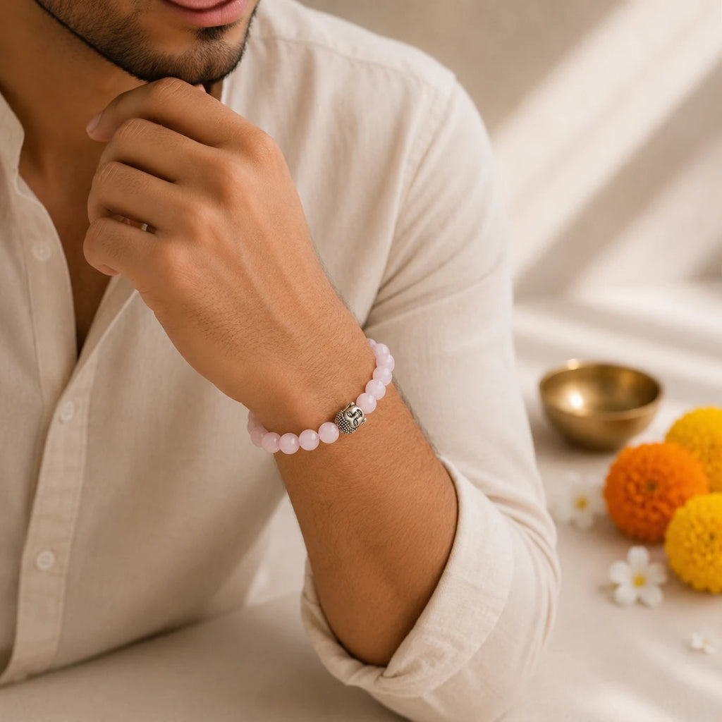 RoseQuartzBuddhaLoveBracelet3