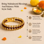 RudrakshaGoldenCaplingBraceletforMen1
