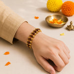 RudrakshaGoldenCaplingBraceletforMen2
