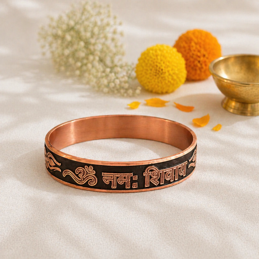 ShivShaktiBlackGoldPlatedKada