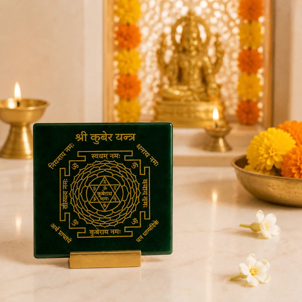 ShreeKuberYantraInGreenAgate2
