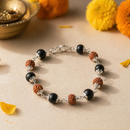 SilverPlatedRudraksha_KarungaliBracelet