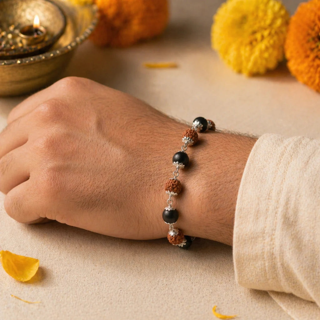 SilverPlatedRudraksha_KarungaliBracelet1