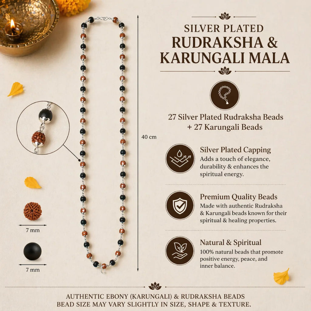 SilverPlatedRudraksha_KarungaliMala5