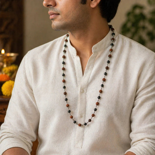 SilverPlatedRudraksha_KarungaliMala 1