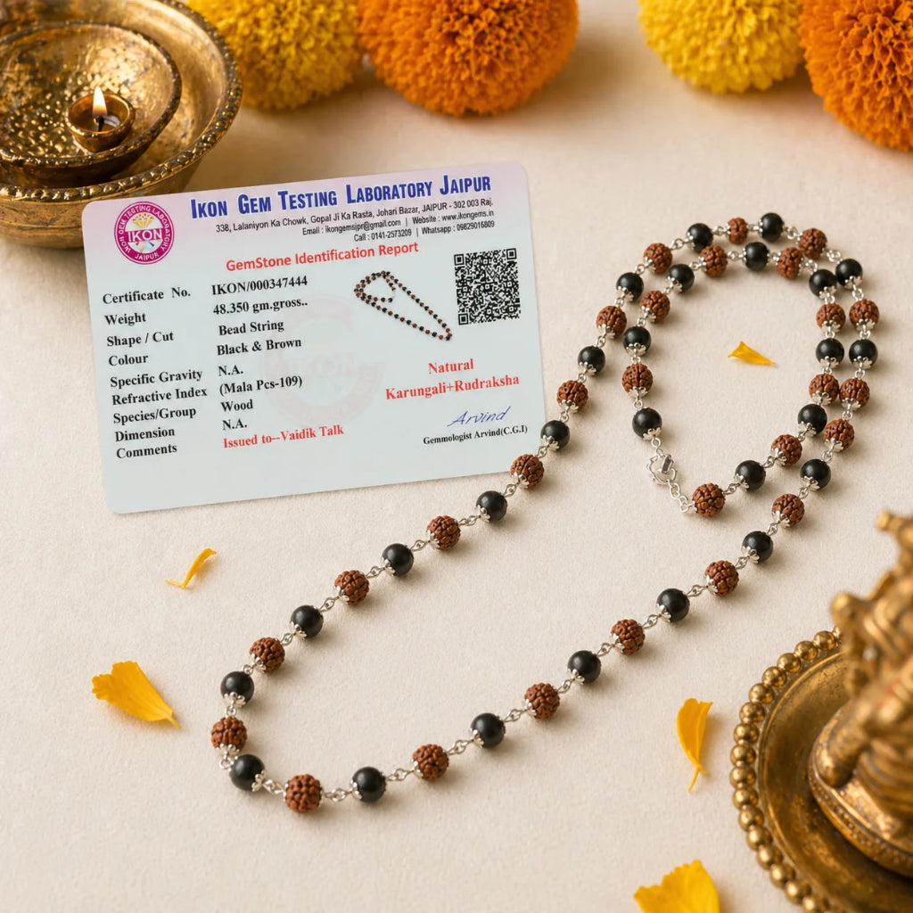 Silver_Plated_Rudraksha_Karungali_Mala