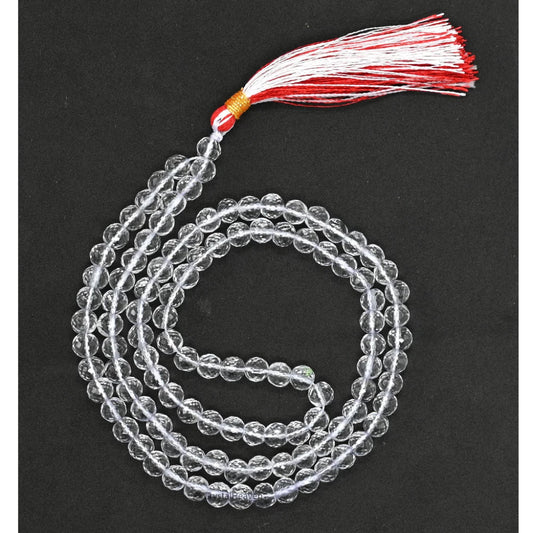 Sphatik Mala (Diamond Cut)