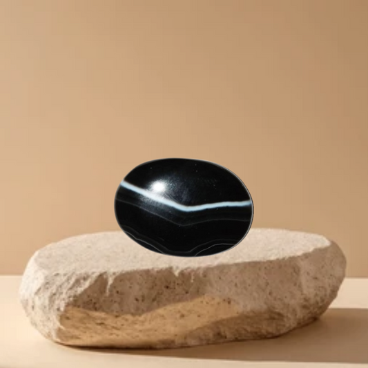 5 Ratti Black Natural Agate