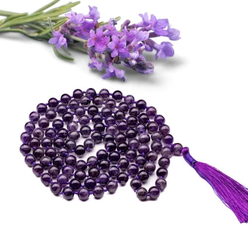 Natural Amethyst Mala (8 mm)